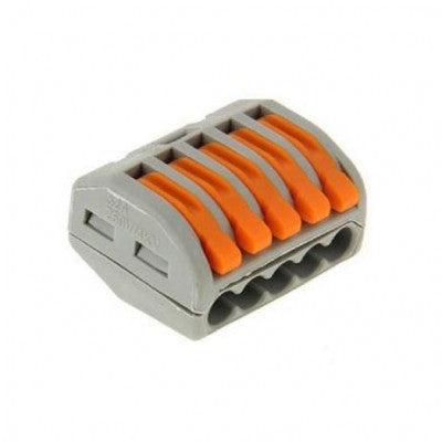 An PCT-215 0.08-2.5mm 5 Pole Wire Connector Terminal Block with Spring Lock Lever for Cable Connection