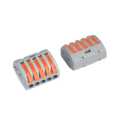 An PCT-215 0.08-2.5mm 5 Pole Wire Connector Terminal Block with Spring Lock Lever for Cable Connection