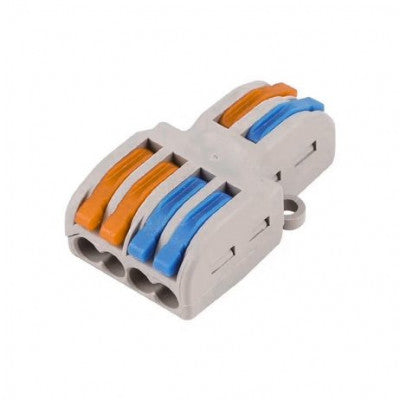 An PCT-SPL-42 0.08-2.5mm 4:2 Pole Wire Connector Terminal Block with Spring Lock Lever for Cable Connection