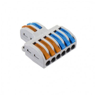 An PCT-SPL-62 0.08-2.5mm 6:2 Pole Wire Connector Terminal Block with Spring Lock Lever for Cable Connection