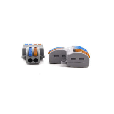 An PCT-SPL-62 0.08-2.5mm 6:2 Pole Wire Connector Terminal Block with Spring Lock Lever for Cable Connection