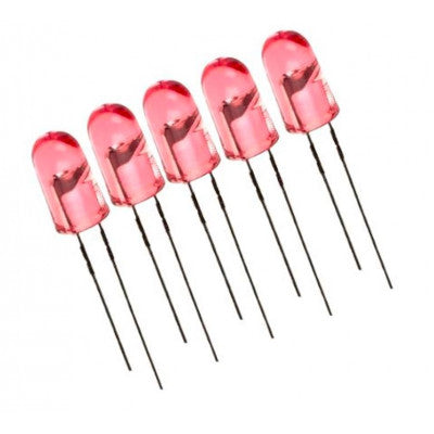 An Pink LED - 5mm Diffused - 5 Pieces Pack