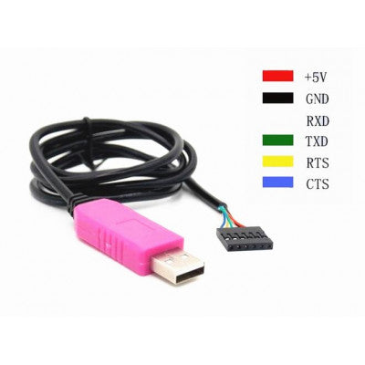 An PL2303HXD 6Pin USB TTL RS232 Convert Serial Cable