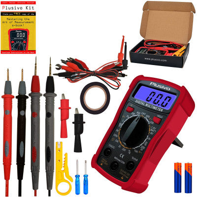 An Plusivo Digital Display Multimeter + Test Leads