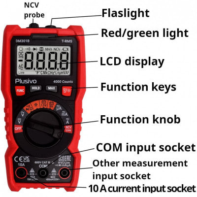 An Plusivo Digital Multimeter DM301B