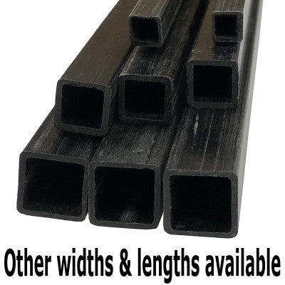 An Pultruded Square Carbon Hollow Fiber Tube 5x5mm(OD) x 3mm(ID) x 1000mm(L)