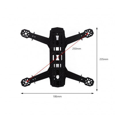 An Q250 Quadcopter Super Strong Carbon Fiber 4mm Arm FPV Racing Frame 250mm Kit