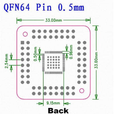An QFN 56 64 SMD TURN TO DIP PCB Adapter