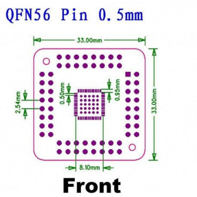 An QFN 56 64 SMD TURN TO DIP PCB Adapter