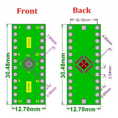 An QFN24 TO DIP Adapter
