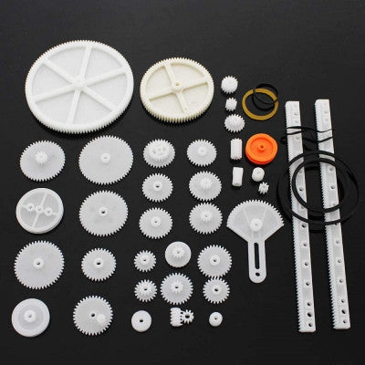 An Rack and Pinion Gear Pulley Plastic Sharft Worm Gear Reducer for Robot DIY Assorted Kit - 34 Kinds Pack