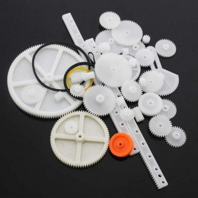 An Rack and Pinion Gear Pulley Plastic Sharft Worm Gear Reducer for Robot DIY Assorted Kit - 34 Kinds Pack