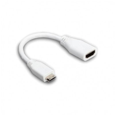 An Raspberry Pi Official Mini HDMI C/M to Standard HDMI A/F Cable 10CM White