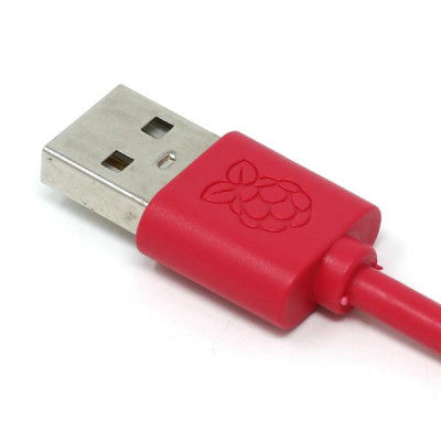 An Raspberry Pi Official USB A Male to Micro USB 1m Length - Red Color