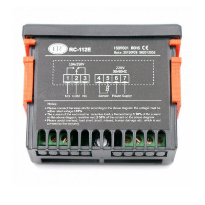 An RC-112E 12V 10A Digital LCD Thermostat Regulator Temperature Controller with 2M Probe Cable