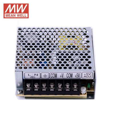 An RD-50B Mean Well SMPS 5V 4A  and 24V 1.4A - 53.4W Dual Output Metal Power Supply