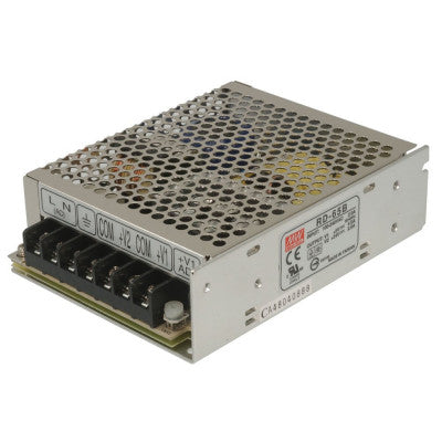 An RD-65B Mean Well SMPS 5V 4A  and 24V 2A - 68W Dual Output Metal Power Supply