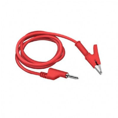 An Red 1M Double End Test lead Wire 4mm Banana Plug Alligator Clip Crocodile 15A