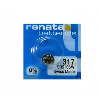 An Renata 317 SR516SW (Original) 1.55V 11mAh Silver Oxide Button Cell Battery