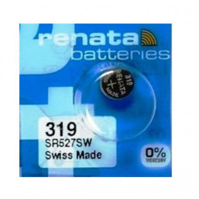 An Renata 319 SR527SW (Original) 1.55V 21mAh Silver Oxide Button Cell Battery