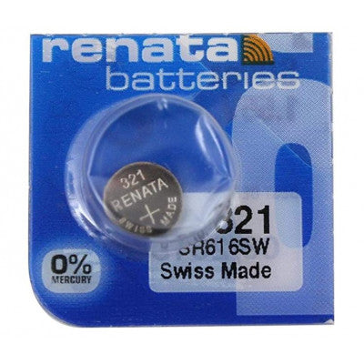 An Renata 321 SR616SW (Original) 1.55V 15mAh Silver Oxide Button Cell Battery