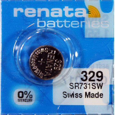 An Renata 329 SR731SW (Original) 1.55V 37mAh Silver Oxide Button Cell Battery
