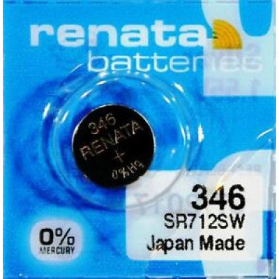 An Renata 346 SR712SW (Original) 1.55V 10mAh Silver Oxide Button Cell Battery