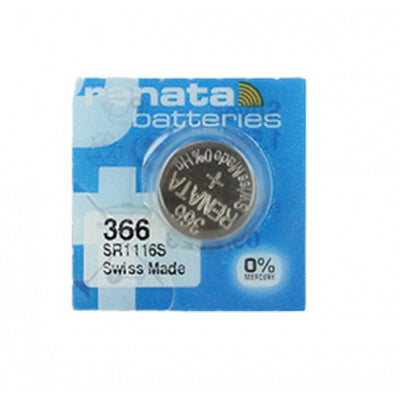 An Renata 366 SR1116SW (Original) 1.55V 47mAh Silver Oxide Button Cell Battery