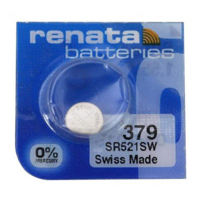 An Renata 379 SR521SW (Original) 1.55V 16mAh Silver Oxide Button Cell Battery