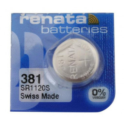 An Renata 381 SR1120SW (Original) 1.55V 50mAh Silver Oxide Button Cell Battery