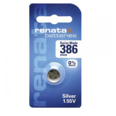An Renata 386 SR1142W (Original) 1.55V 130mAh Silver Oxide Button Cell Battery