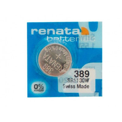 An Renata 389 SR1130W (Original) 1.55V 80mAh Silver Oxide Button Cell Battery