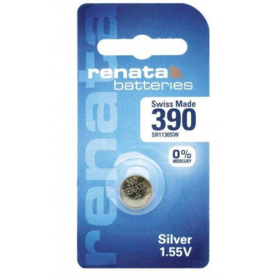 An Renata 390 SR1130SW (Original) 1.55V 60mAh Silver Oxide Button Cell Battery