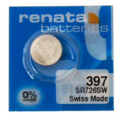 An Renata 397 SR726SW (Original) 1.55V 32mAh Silver Oxide Button Cell Battery