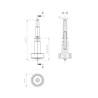 An Revo High-Temperature HT-Abrasive Nozzles-0.25 mm