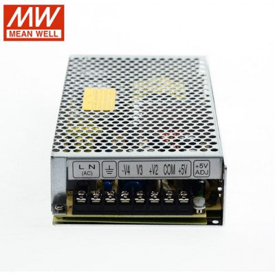 An RQ-125C Mean Well SMPS (5V 10A), (15V 4A), (-5V 1A) and (-15V 0.5A) - 122.5W Quad 4 Output Metal Power Supply