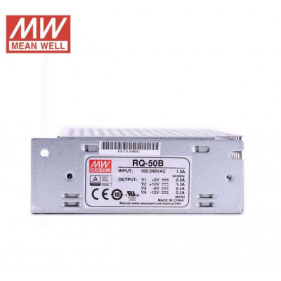An RQ-50B Mean Well SMPS (5V 5A), (12V 1A), (-5V 0.5A) and (-12V 0.5A) - 45.5W Quad 4 Output Metal Power Supply