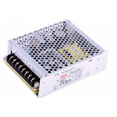 An RQ-65B Mean Well SMPS (5V 6A), (12V 2A), (-5V 0.5A) and (-12V 0.5A) - 62.5W Quad 4 Output Metal Power Supply