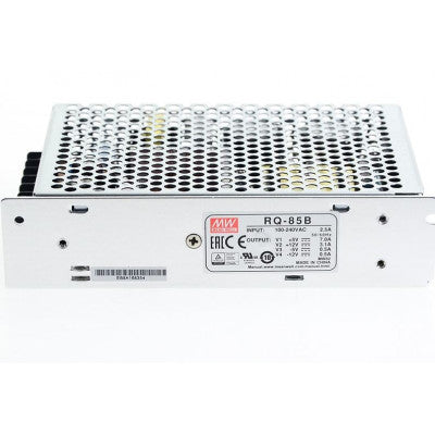 An RQ-85B Mean Well SMPS (5V 7A), (12V 3.1A), (-5V 0.5A) and (-12V 0.5A) - 80.7W Quad 4 Output Metal Power Supply