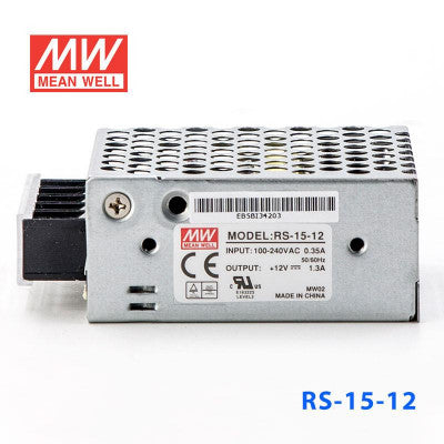 An RS-15-12 Mean Well SMPS - 12V 1.3A - 15W Metal Power Supply