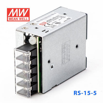 An RS-15-5 Mean Well SMPS - 5V 3A - 15W Metal Power Supply