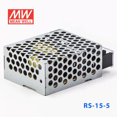 An RS-15-5 Mean Well SMPS - 5V 3A - 15W Metal Power Supply