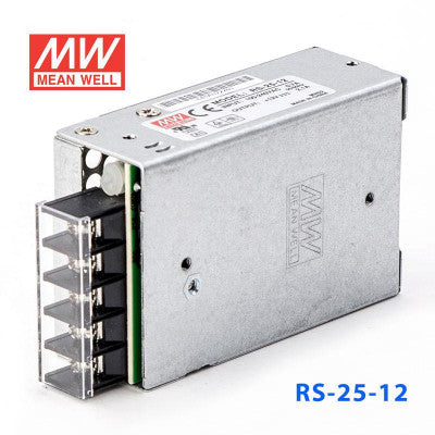 An RS-25-12 Mean Well SMPS - 12V 2.1A - 25W Metal Power Supply