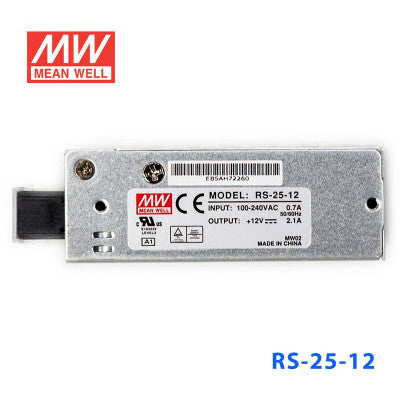 An RS-25-12 Mean Well SMPS - 12V 2.1A - 25W Metal Power Supply