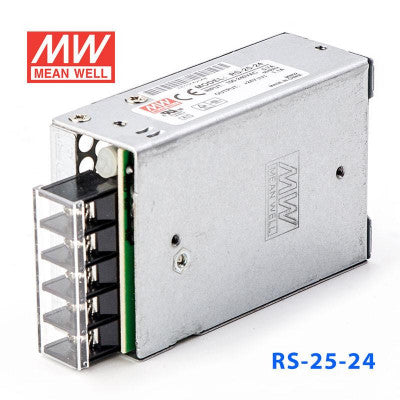 An RS-25-24 Mean Well SMPS - 24V 1.1A - 26W Metal Power Supply