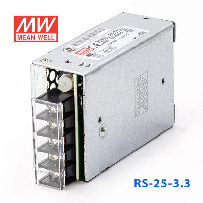 An RS-25-3.3 Mean Well SMPS - 3.3V 6A - 20W Metal Power Supply
