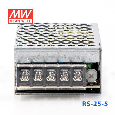 An RS-25-5 Mean Well SMPS - 5V 5A - 25W Metal Power Supply