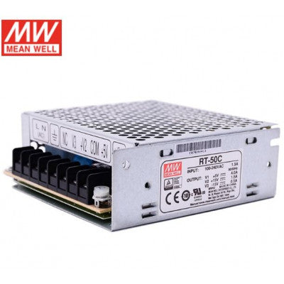 An RT-50C Mean Well SMPS (5V 4A), (15V 1.5A) and (-15V 0.5A) - 50W Triple Output Metal Power Supply