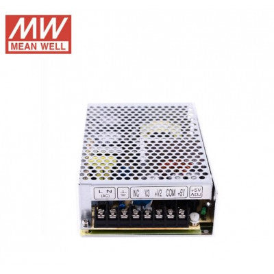 An RT-85D Mean Well SMPS (5V 6A), (24V 2A) and (12V 1A) - 90W Triple Output Metal Power Supply