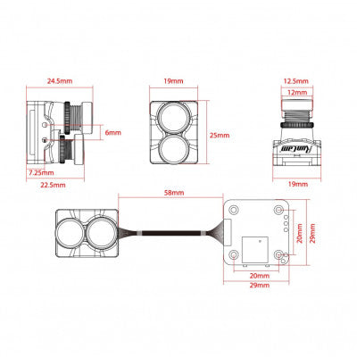 An Runcam Hybrid Dual Split FPV Camera